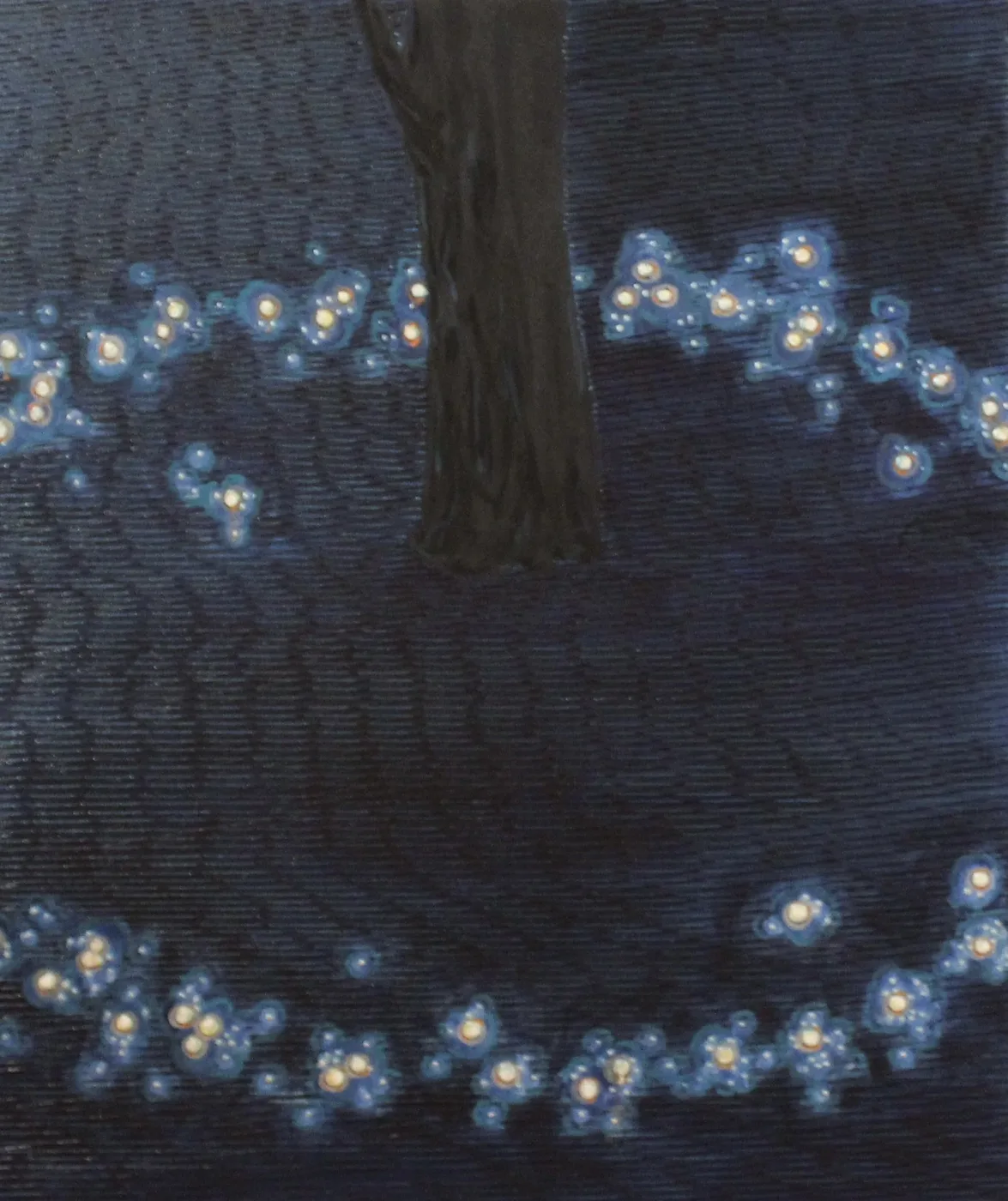 Michiko Itatani, “CTRL-Home/Echo” from Moon Light / Mooring CTRL-4 (2010, oil on canvas)