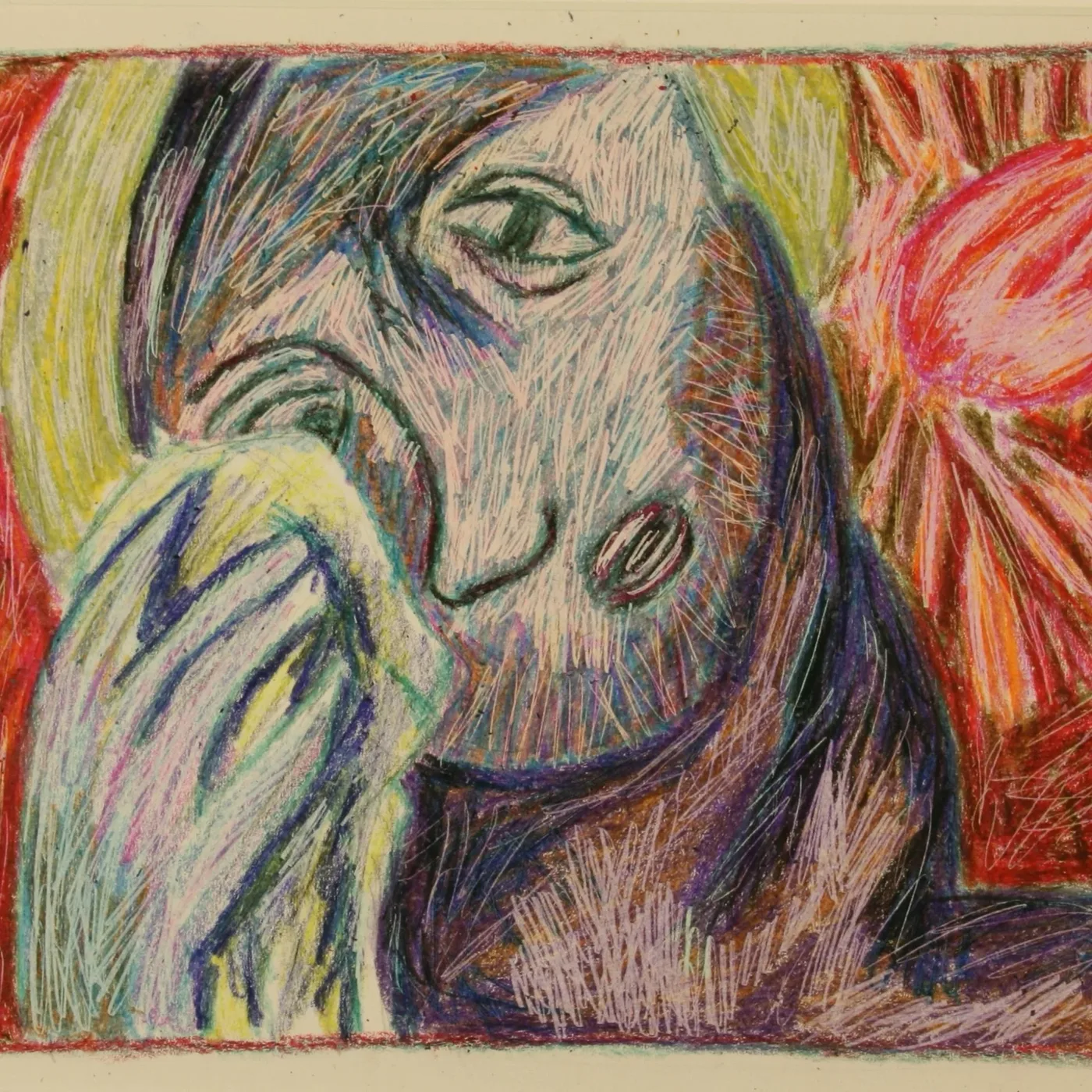 Jurij Solovij, “Untitled (Tears)” (crayon on paper)