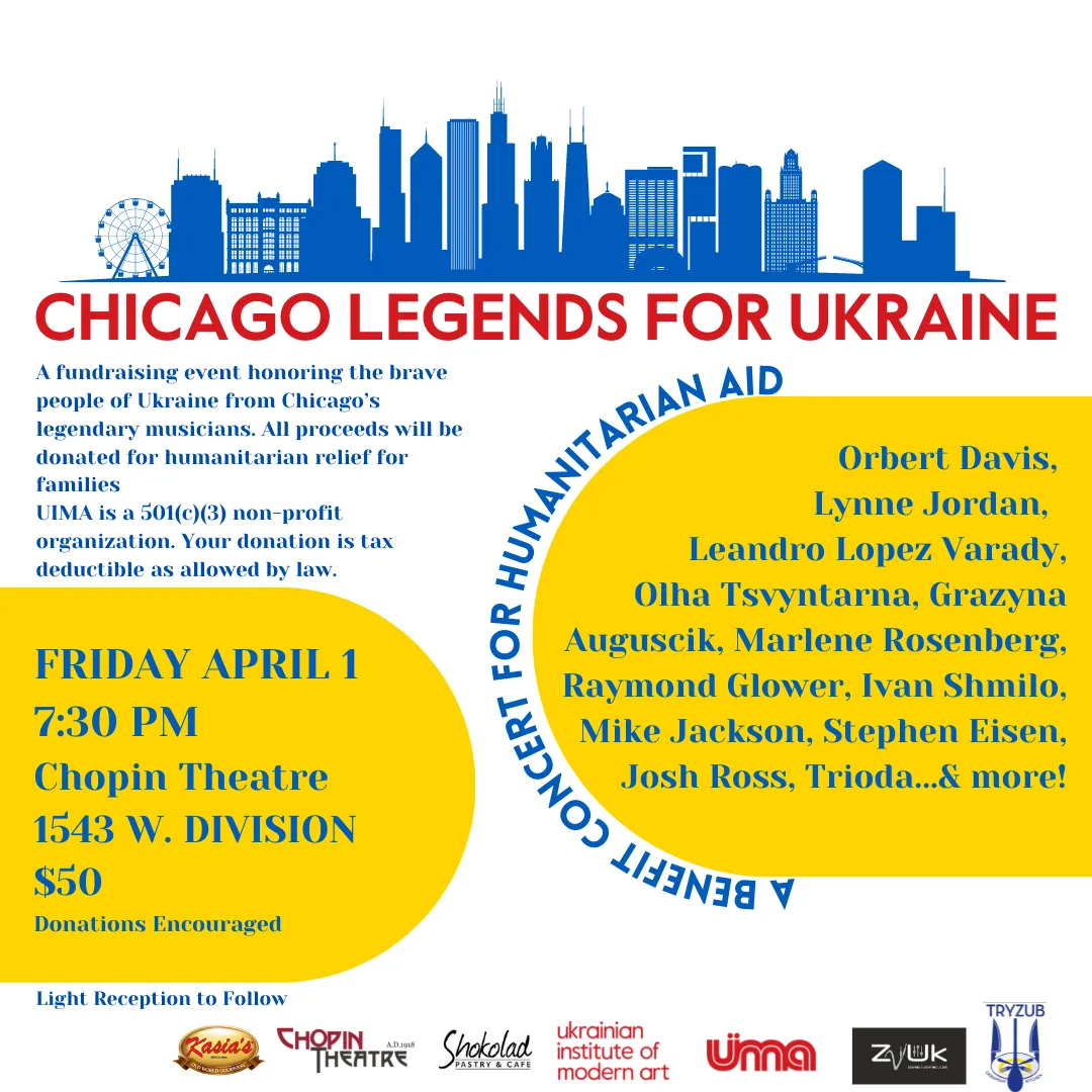 Chicago Legends for Ukraine: A Benefit Concert for Humanitarian Aid