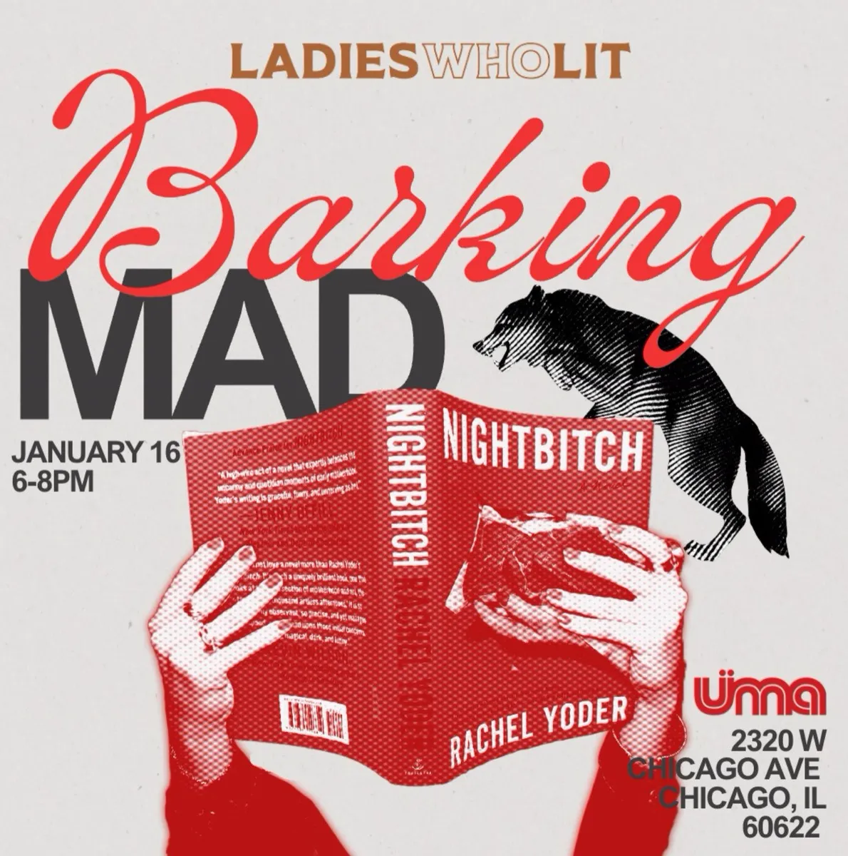 Ladies Who Lit: BARKING MAD, a discussion of Rachel Yoder’s NIGHTBITCH