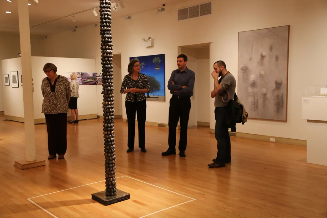 Installation view or artwork from Artists Respond to Genocide