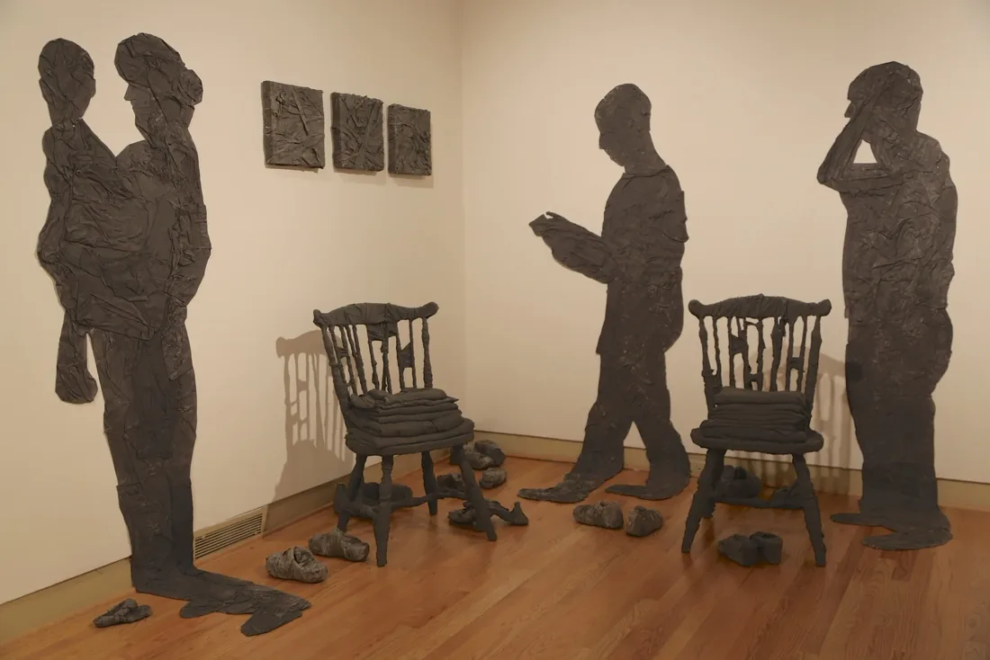 Installation view or artwork from Artists Respond to Genocide