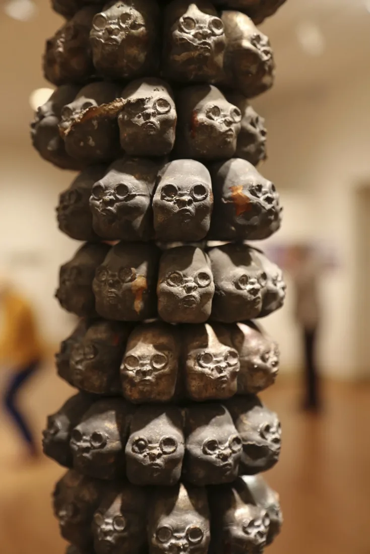 Installation view or artwork from Artists Respond to Genocide