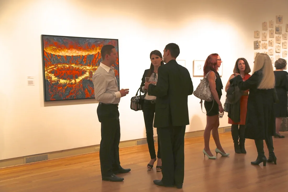 Installation view or artwork from Artists Respond to Genocide