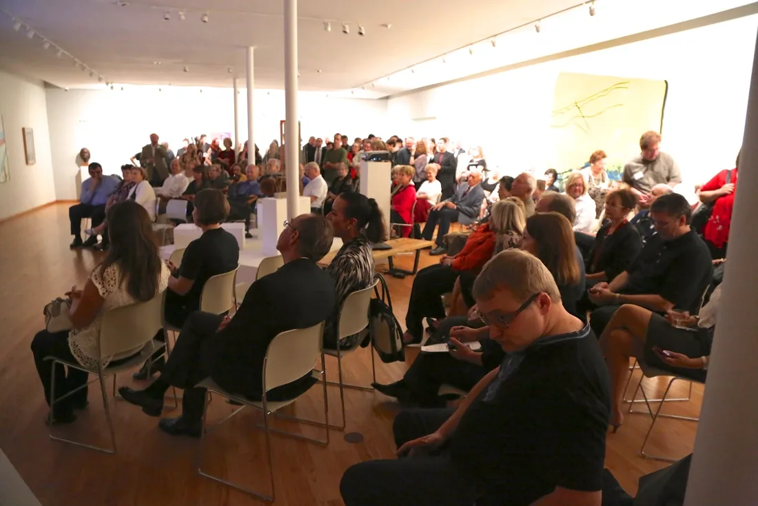 Installation view or artwork from Artists Respond to Genocide