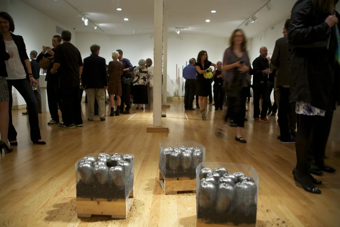Installation view or artwork from Artists Respond to Genocide