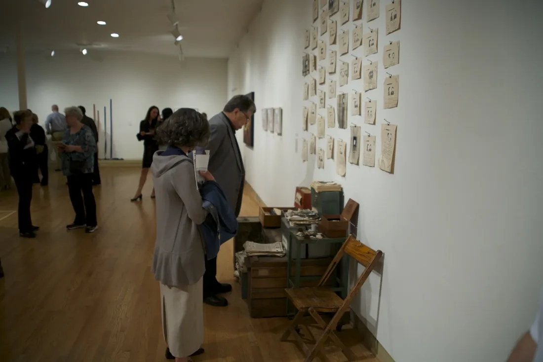 Installation view or artwork from Artists Respond to Genocide