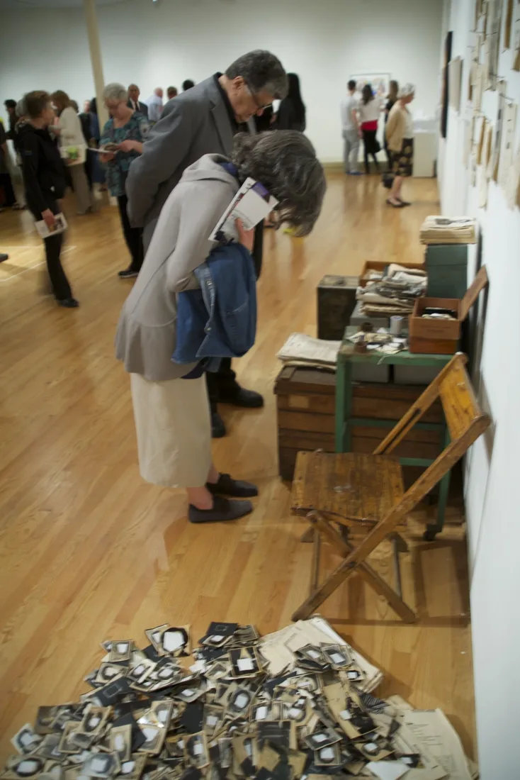 Installation view or artwork from Artists Respond to Genocide
