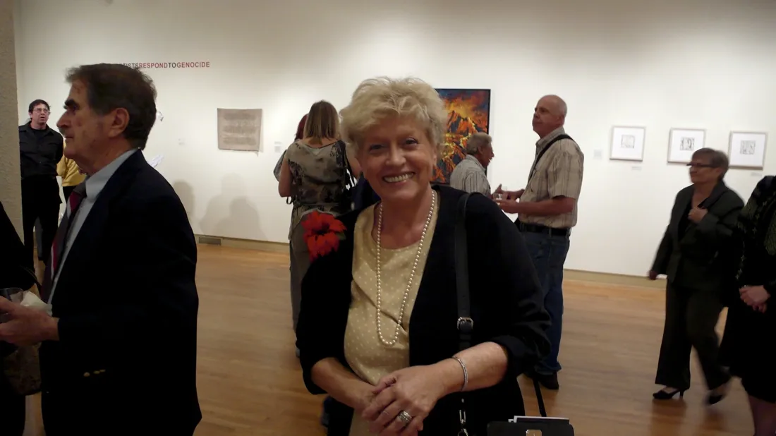 Installation view or artwork from Artists Respond to Genocide