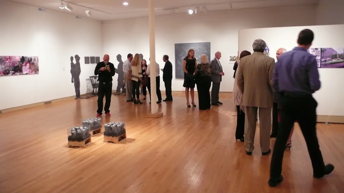 Installation view or artwork from Artists Respond to Genocide