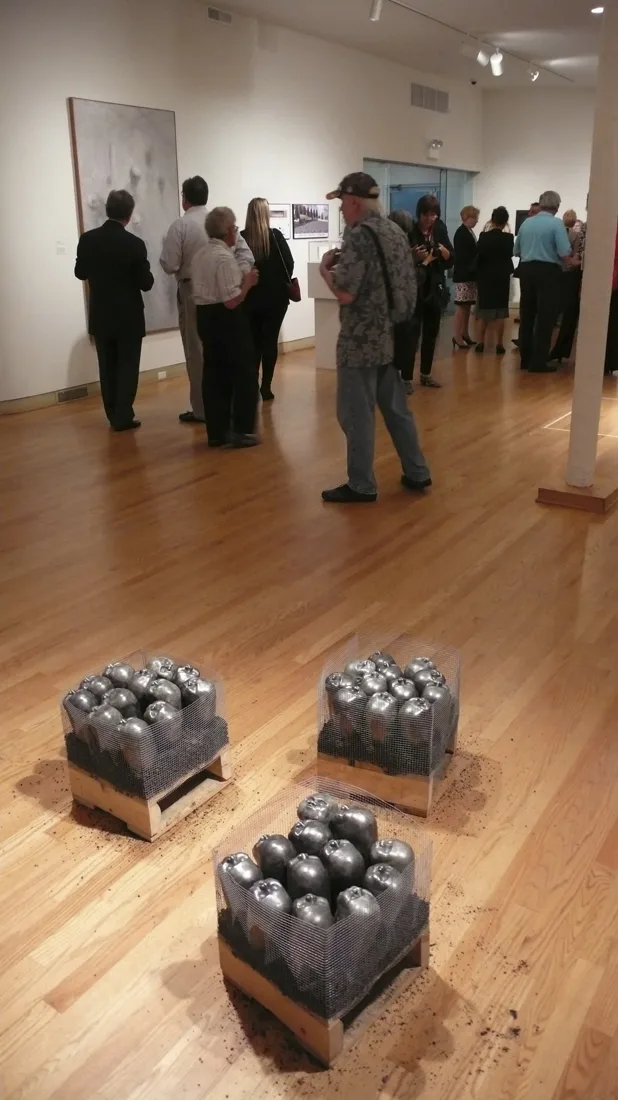 Installation view or artwork from Artists Respond to Genocide