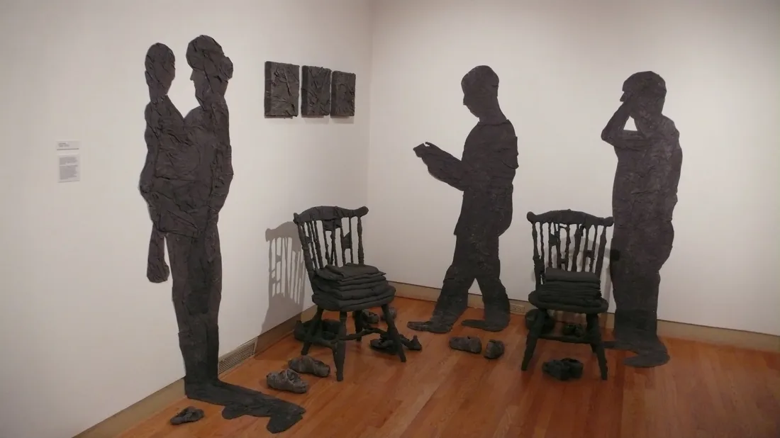 Installation view or artwork from Artists Respond to Genocide