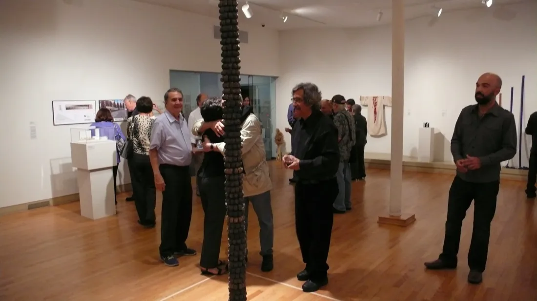 Installation view or artwork from Artists Respond to Genocide