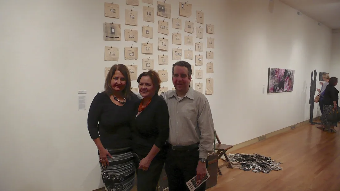Installation view or artwork from Artists Respond to Genocide