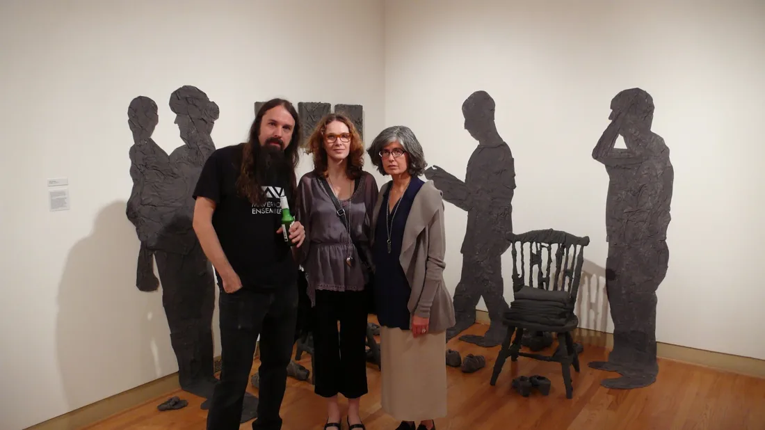 Installation view or artwork from Artists Respond to Genocide