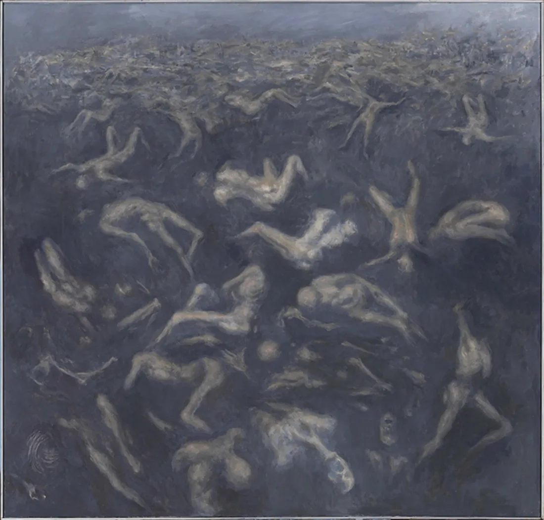 Installation view or artwork from Artists Respond to Genocide