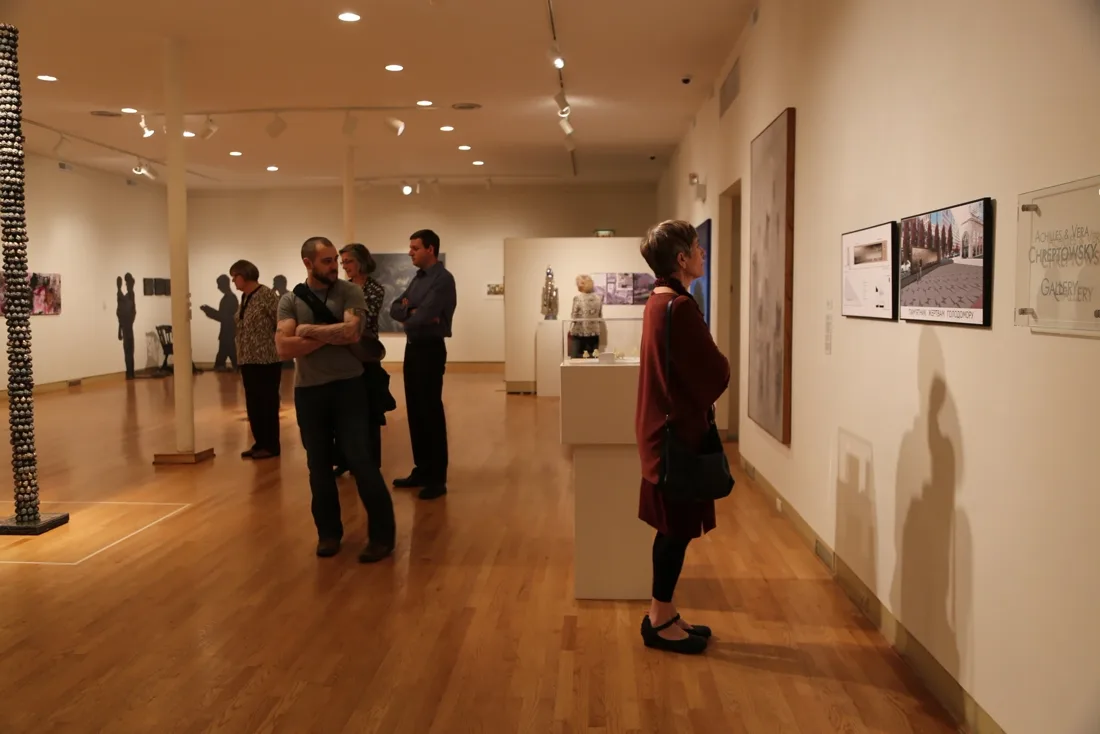 Installation view or artwork from Artists Respond to Genocide