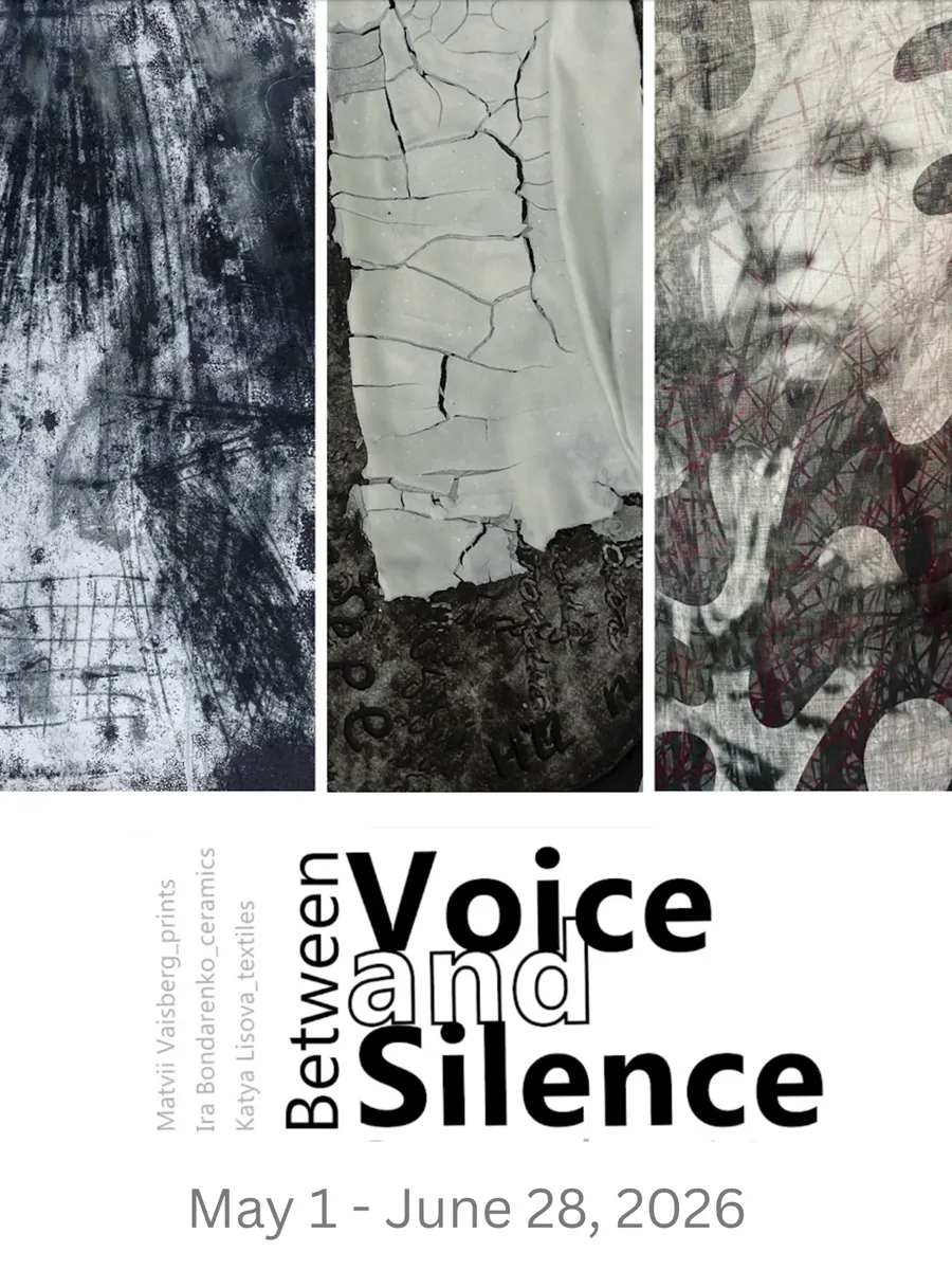 Installation view or artwork from Between Voice and Silence