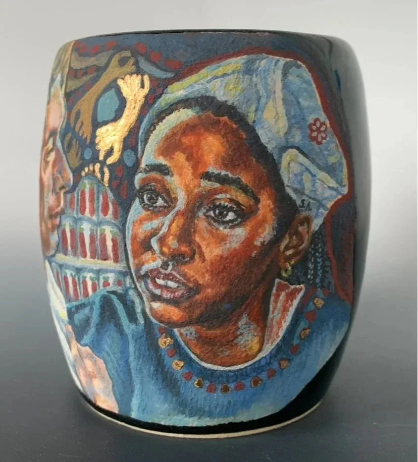 Installation view or artwork from Black Women and Clay