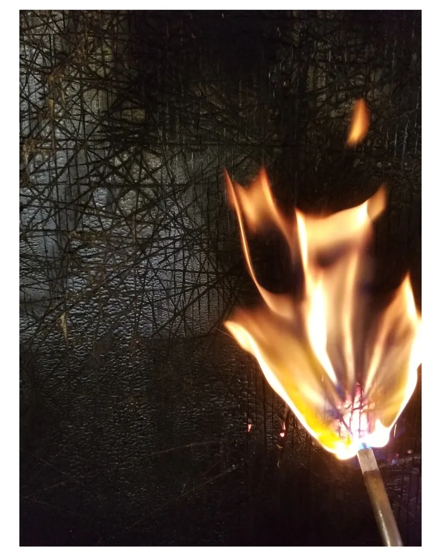 Installation view or artwork from Blue Collar