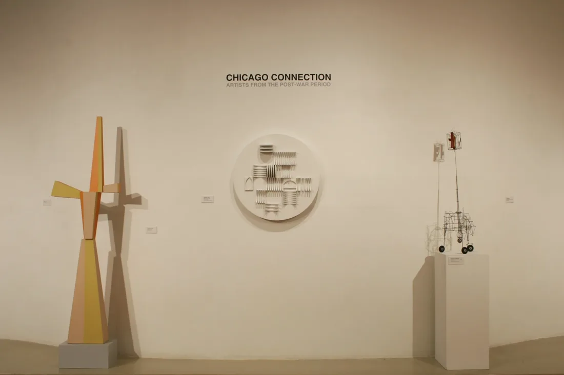 Installation view or artwork from Chicago Connection – Artists from the Post War Period