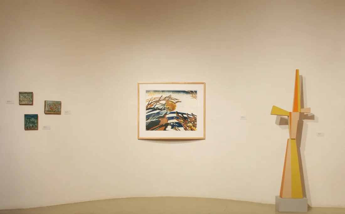 Installation view or artwork from Chicago Connection – Artists from the Post War Period