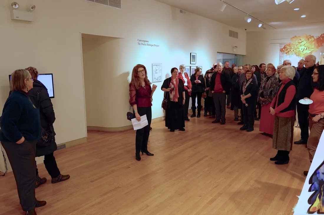 Installation view or artwork from Convergence: The Poetic Dialogue Project