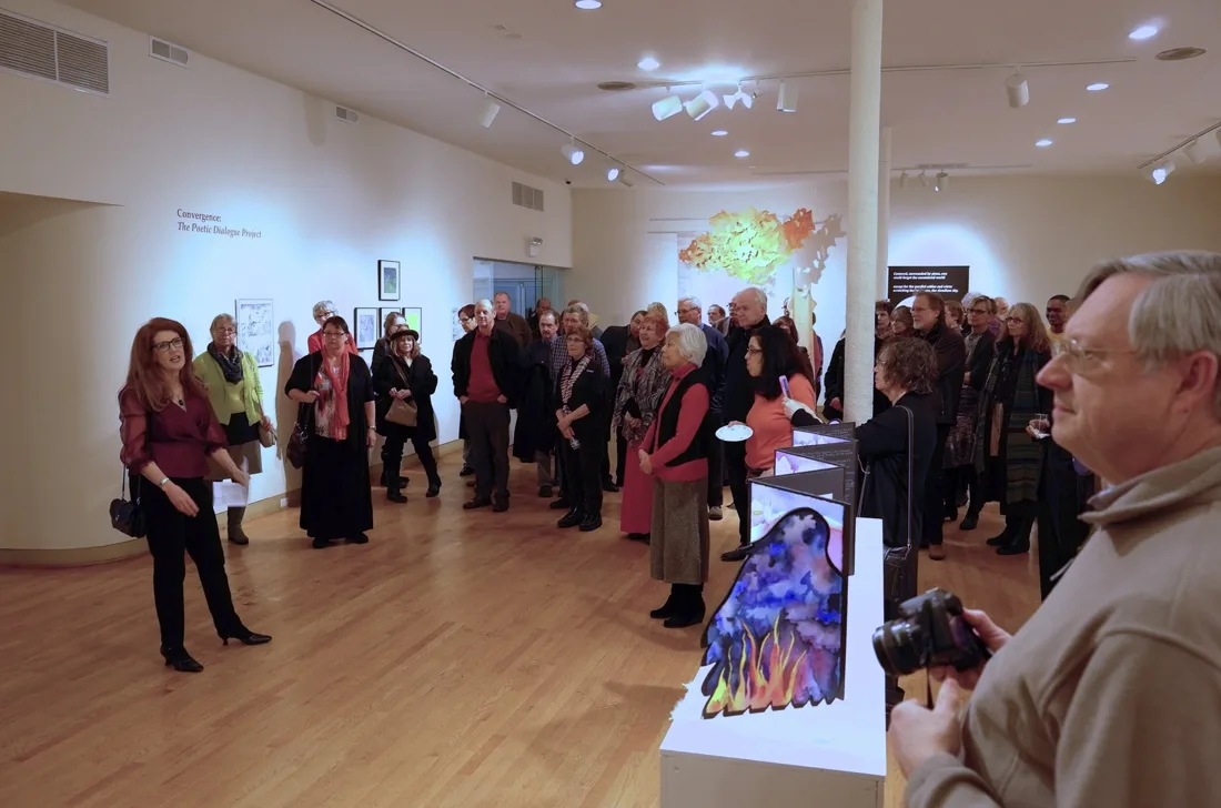 Installation view or artwork from Convergence: The Poetic Dialogue Project