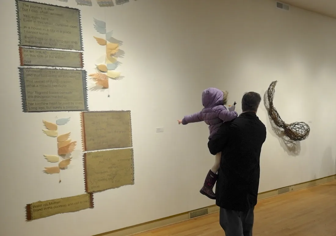 Installation view or artwork from Convergence: The Poetic Dialogue Project
