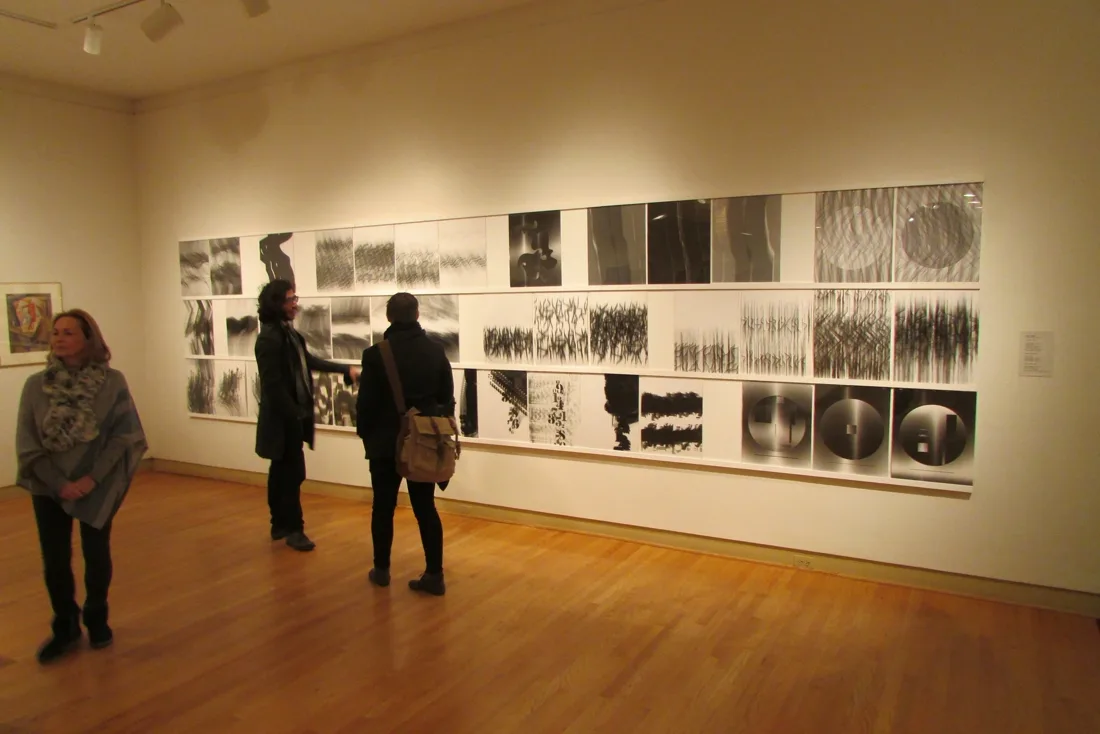 Installation view or artwork from Cubism Collage Cybergrams Concrete: 4 Artists from Moholy-Nagy's School