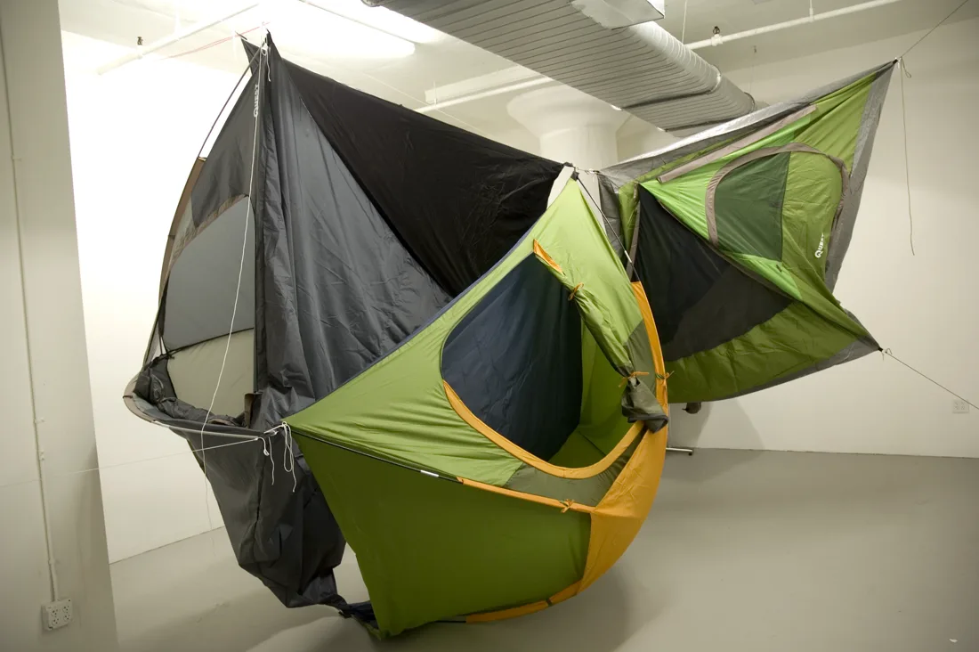 Installation view or artwork from Domestic Disturbances