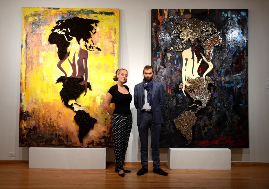 Installation view or artwork from The Five Elements of War