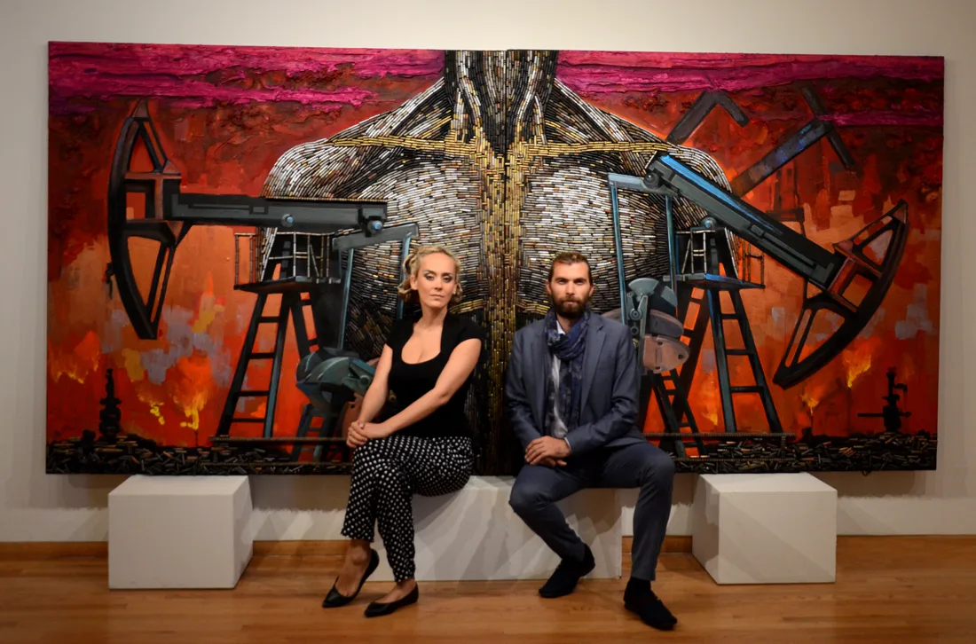 Installation view or artwork from The Five Elements of War