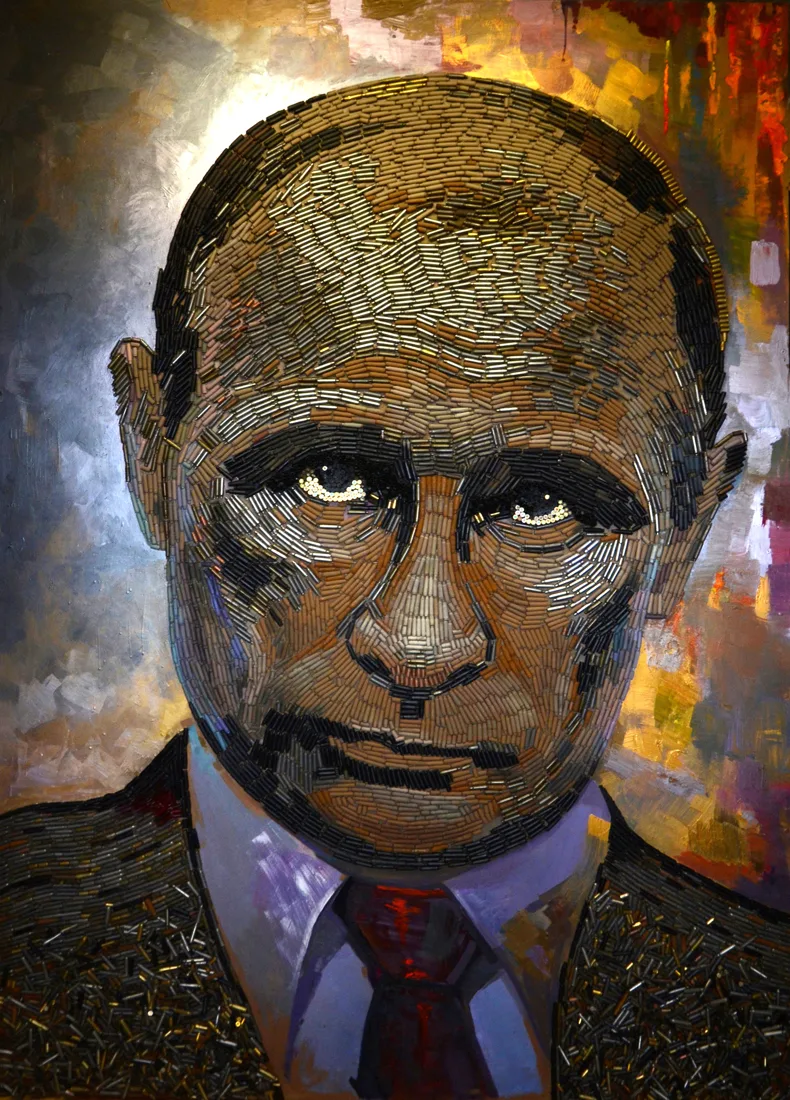 Installation view or artwork from The Five Elements of War
