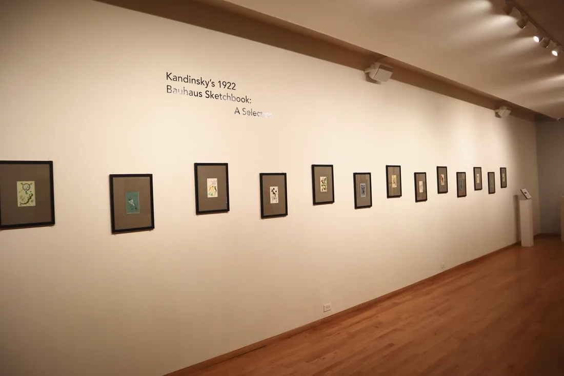 Installation view or artwork from Wassily Kandinsky's 1922 Sketchbook: A Selection