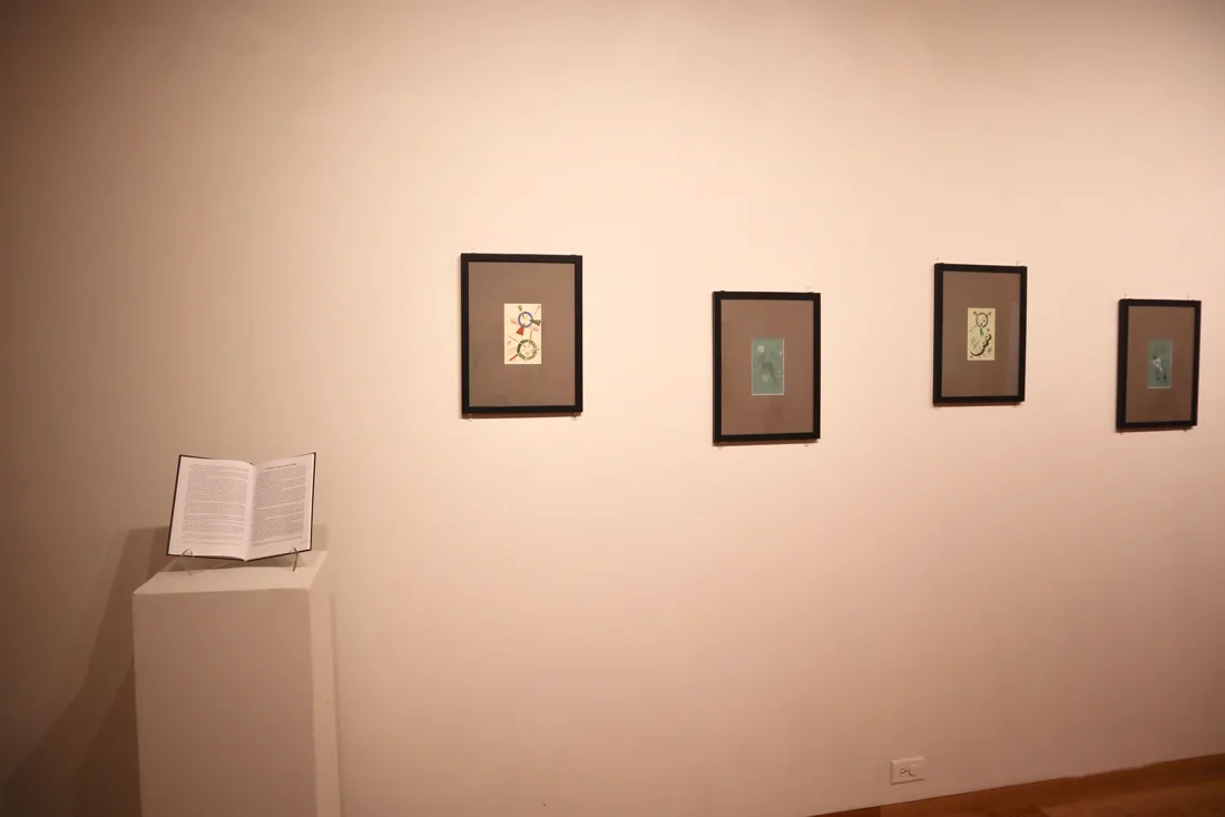Installation view or artwork from Wassily Kandinsky's 1922 Sketchbook: A Selection