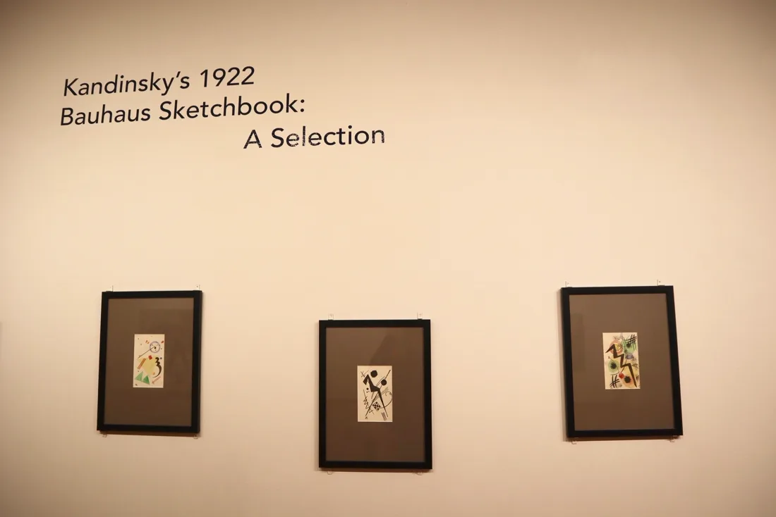 Installation view or artwork from Wassily Kandinsky's 1922 Sketchbook: A Selection