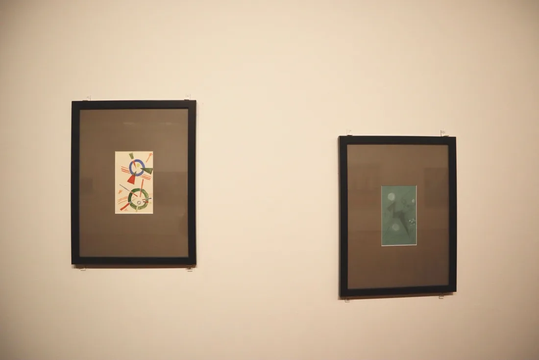 Installation view or artwork from Wassily Kandinsky's 1922 Sketchbook: A Selection