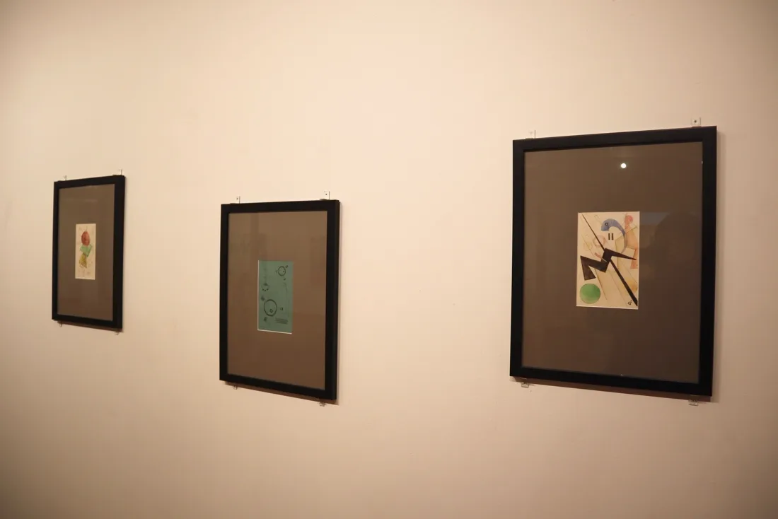 Installation view or artwork from Wassily Kandinsky's 1922 Sketchbook: A Selection