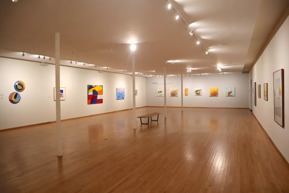 Installation view or artwork from Owen McHugh and Abstraction in the Permanent Collection
