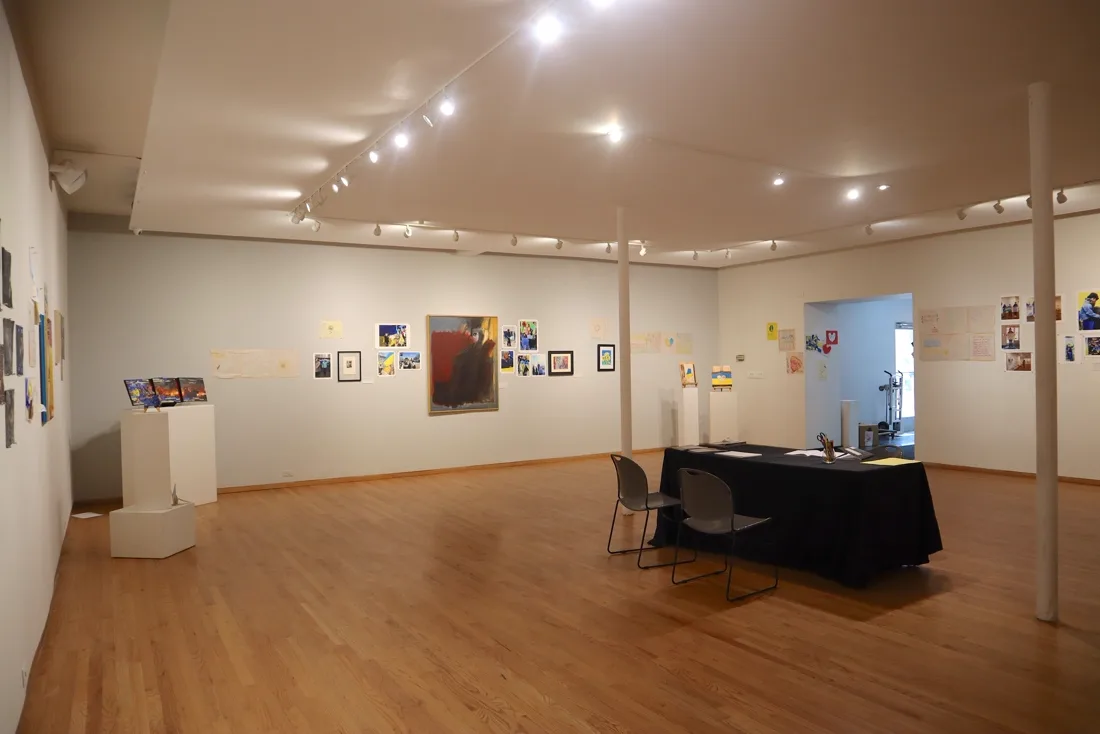 Installation view or artwork from Protest Art Exhibition 2022