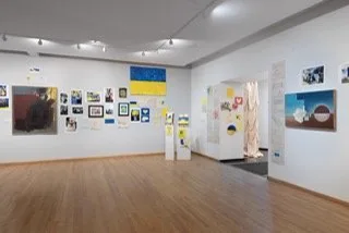 Installation view or artwork from Protest Art Exhibition 2022