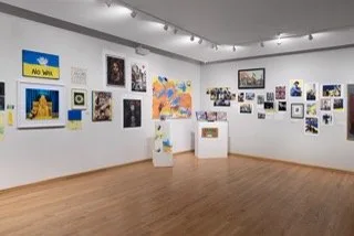 Installation view or artwork from Protest Art Exhibition 2022