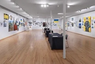 Installation view or artwork from Protest Art Exhibition 2022