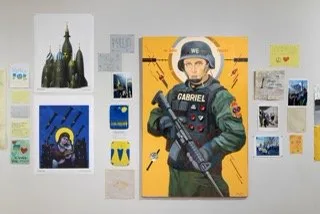 Installation view or artwork from Protest Art Exhibition 2022