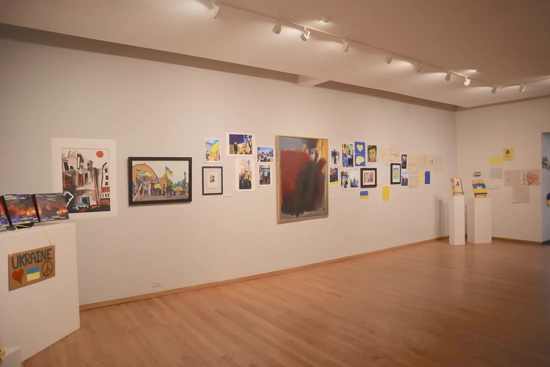 Installation view or artwork from Protest Art Exhibition 2022