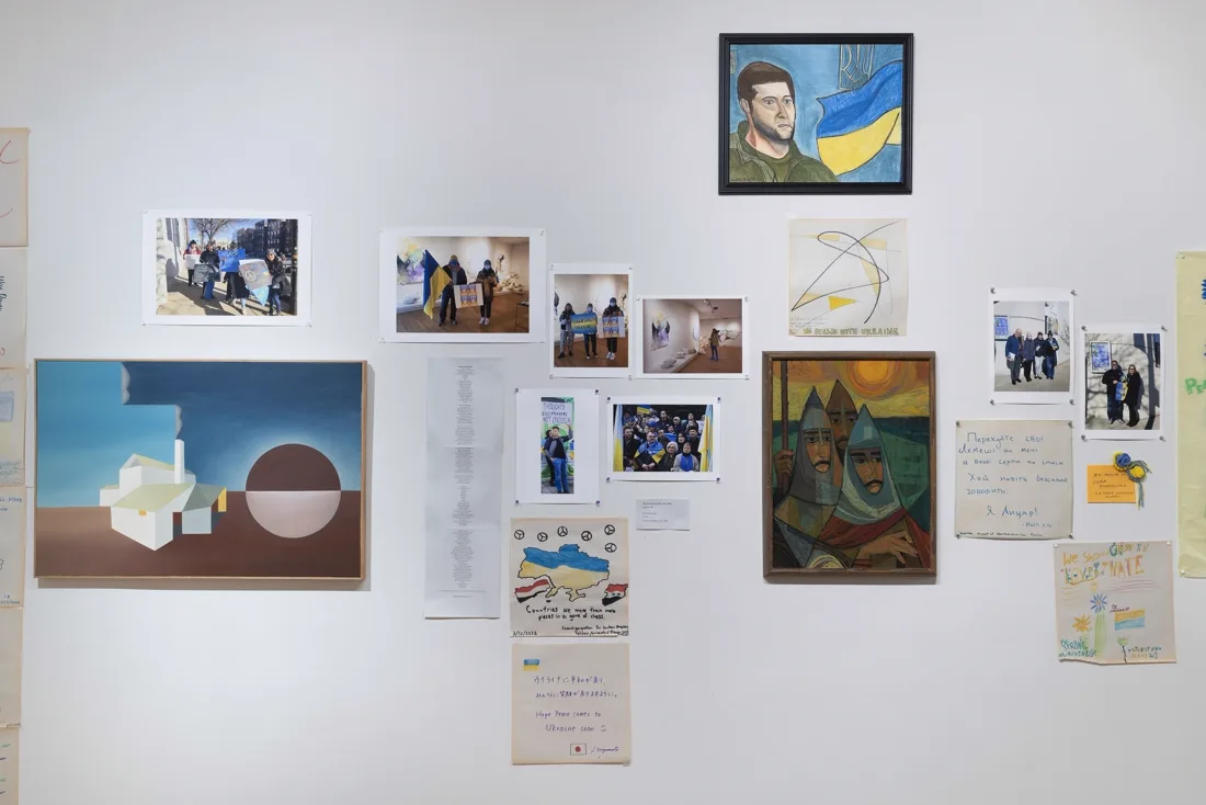 Installation view or artwork from Protest Art Exhibition 2022