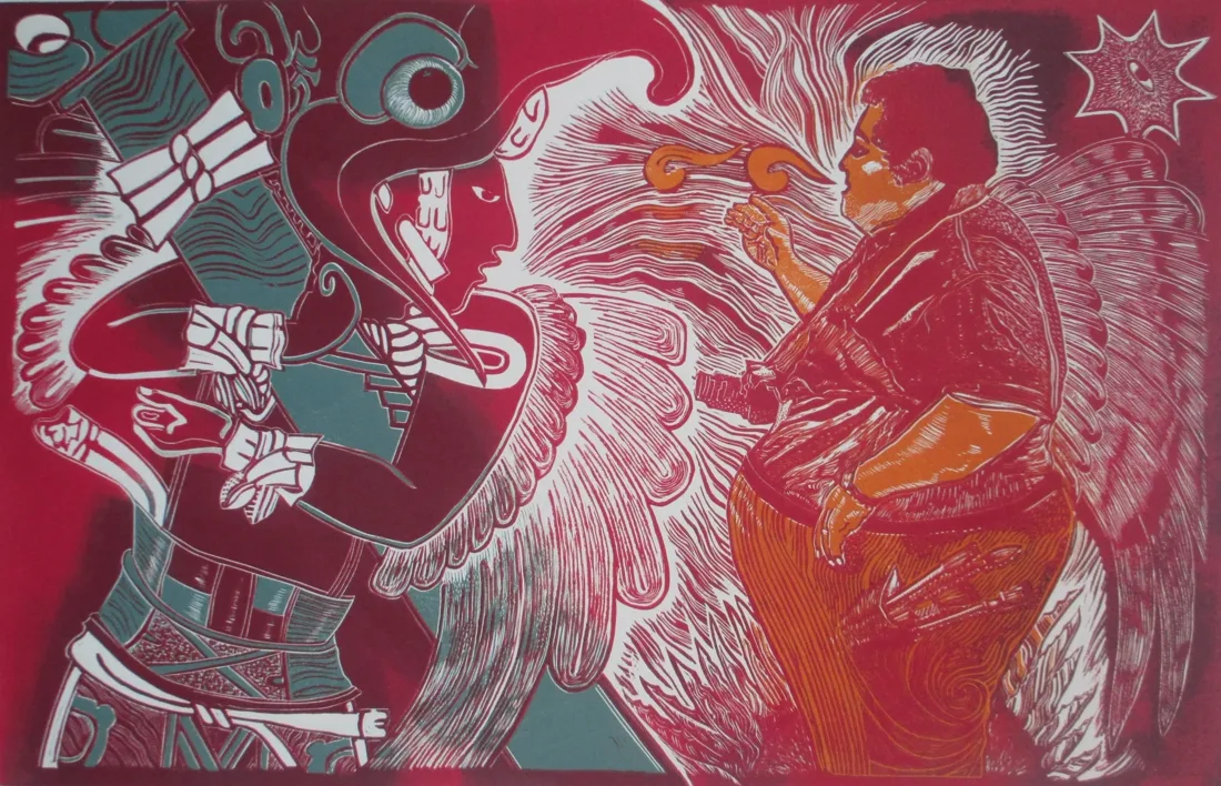 Installation view or artwork from Survival, Spirit, Dreams, Nightmares