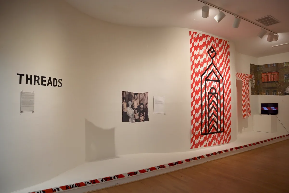 Installation view or artwork from Threads