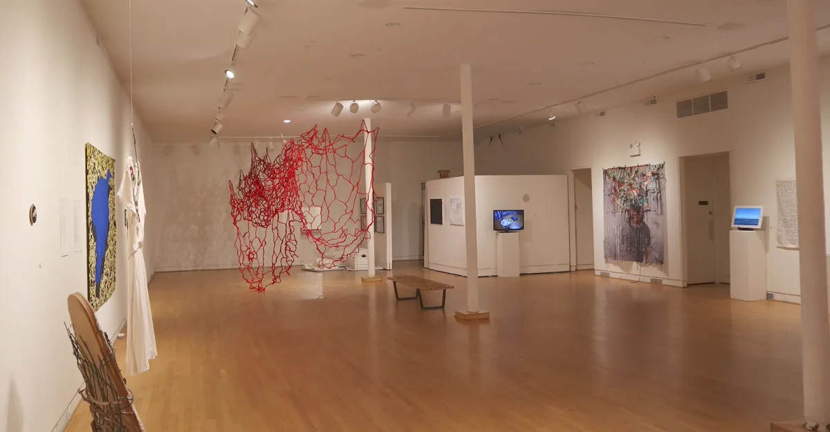 Installation view or artwork from Threads